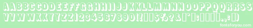Lunch Font – White Fonts on Green Background