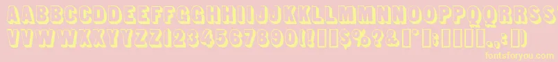 Lunch Font – Yellow Fonts on Pink Background