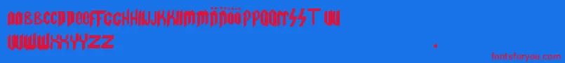 SpinalT.Fanboy Font – Red Fonts on Blue Background