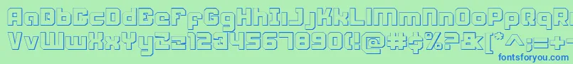 Weaponeers Font – Blue Fonts on Green Background