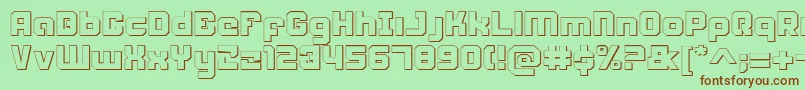 Weaponeers Font – Brown Fonts on Green Background