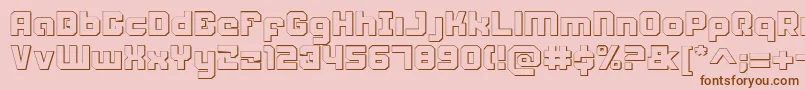 Weaponeers Font – Brown Fonts on Pink Background