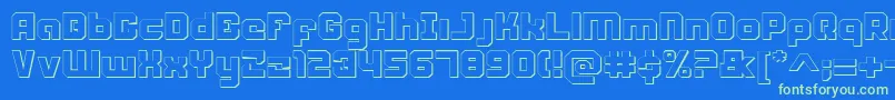 Weaponeers Font – Green Fonts on Blue Background