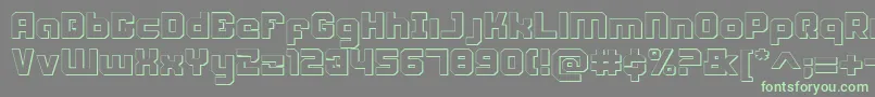 Weaponeers Font – Green Fonts on Gray Background