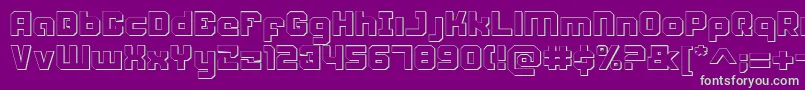 Weaponeers Font – Green Fonts on Purple Background