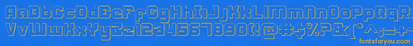 Weaponeers Font – Orange Fonts on Blue Background