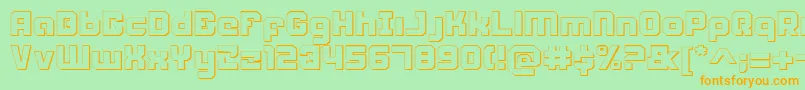 Weaponeers Font – Orange Fonts on Green Background