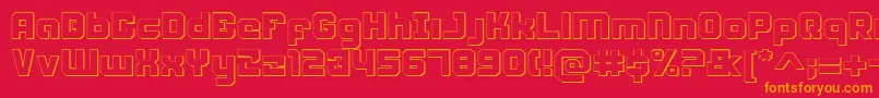 Weaponeers Font – Orange Fonts on Red Background