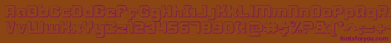 Weaponeers-fontti – violetit fontit ruskealla taustalla