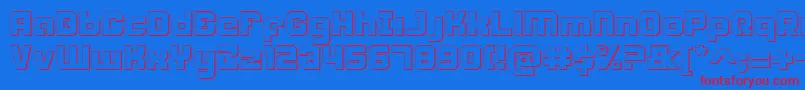 Weaponeers Font – Red Fonts on Blue Background