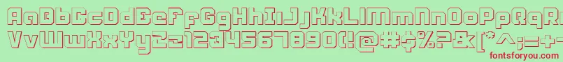 Weaponeers Font – Red Fonts on Green Background