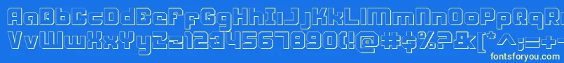Weaponeers Font – Yellow Fonts on Blue Background