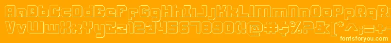フォントWeaponeers – オレンジの背景に黄色の文字