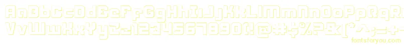 Weaponeers-Schriftart – Gelbe Schriften auf weißem Hintergrund