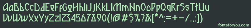 Kramola Font – Green Fonts on Black Background