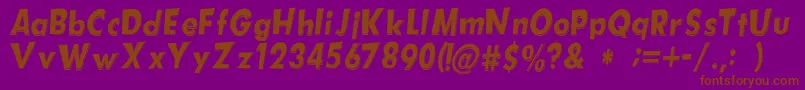 Hotplate Font – Brown Fonts on Purple Background