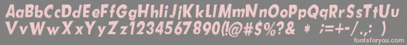 Hotplate Font – Pink Fonts on Gray Background