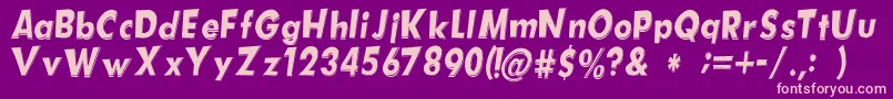 Hotplate Font – Pink Fonts on Purple Background