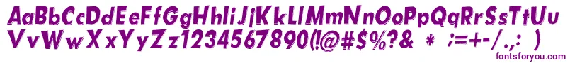 Hotplate Font – Purple Fonts on White Background