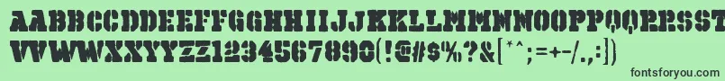 OctinspraypaintbblRegular-fontti – mustat fontit vihreällä taustalla