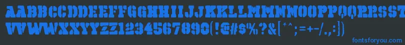 OctinspraypaintbblRegular Font – Blue Fonts on Black Background