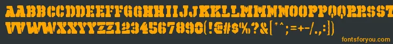 OctinspraypaintbblRegular Font – Orange Fonts on Black Background