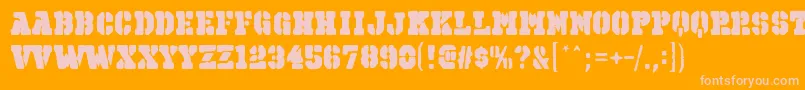 fuente OctinspraypaintbblRegular – Fuentes Rosadas Sobre Fondo Naranja