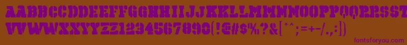 OctinspraypaintbblRegular-Schriftart – Violette Schriften auf braunem Hintergrund
