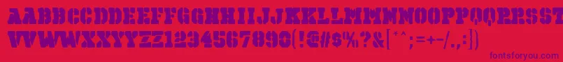 OctinspraypaintbblRegular Font – Purple Fonts on Red Background