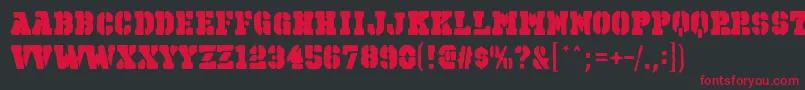 OctinspraypaintbblRegular Font – Red Fonts on Black Background