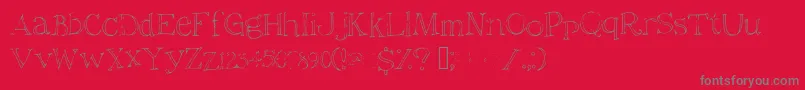Christiana Font – Gray Fonts on Red Background