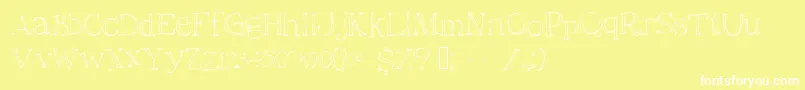 Christiana Font – White Fonts on Yellow Background