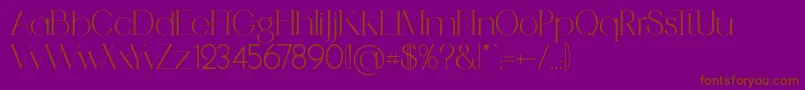 MedhurstRegular Font – Brown Fonts on Purple Background