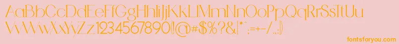 MedhurstRegular-Schriftart – Orangefarbene Schriften auf rosa Hintergrund