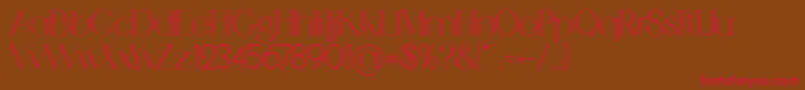 MedhurstRegular Font – Red Fonts on Brown Background