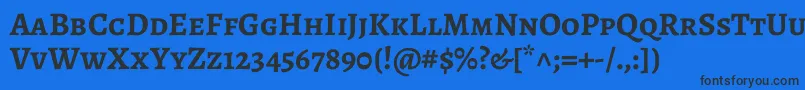 AlegreyascBold Font – Black Fonts on Blue Background