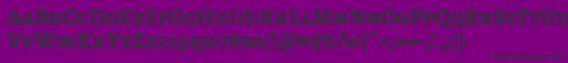 フォントAlegreyascBold – 紫の背景に黒い文字