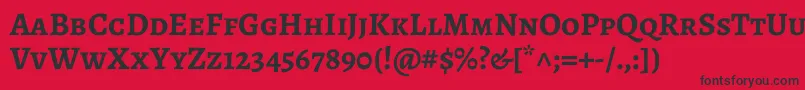 AlegreyascBold Font – Black Fonts on Red Background