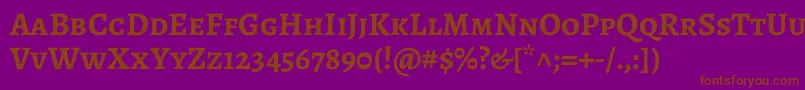 AlegreyascBold Font – Brown Fonts on Purple Background