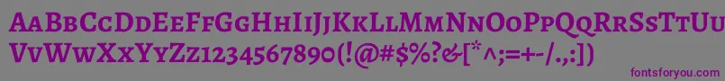 AlegreyascBold Font – Purple Fonts on Gray Background