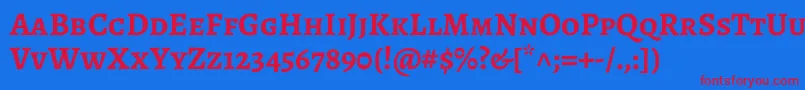 AlegreyascBold Font – Red Fonts on Blue Background