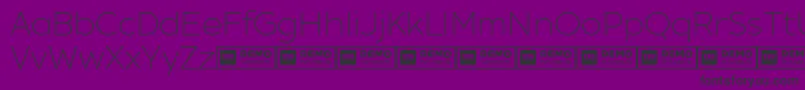 XxiigeomdemoLight Font – Black Fonts on Purple Background