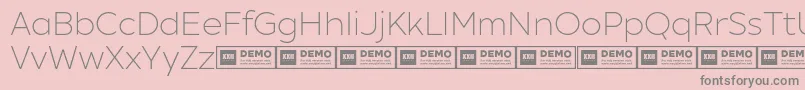 XxiigeomdemoLight Font – Gray Fonts on Pink Background