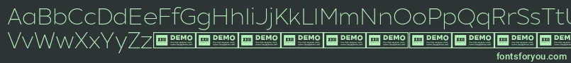 XxiigeomdemoLight Font – Green Fonts on Black Background