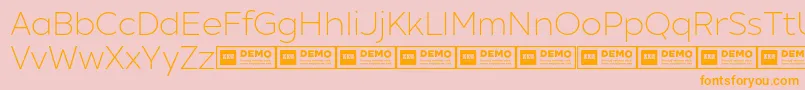 XxiigeomdemoLight Font – Orange Fonts on Pink Background