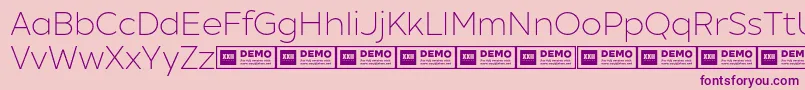 XxiigeomdemoLight Font – Purple Fonts on Pink Background