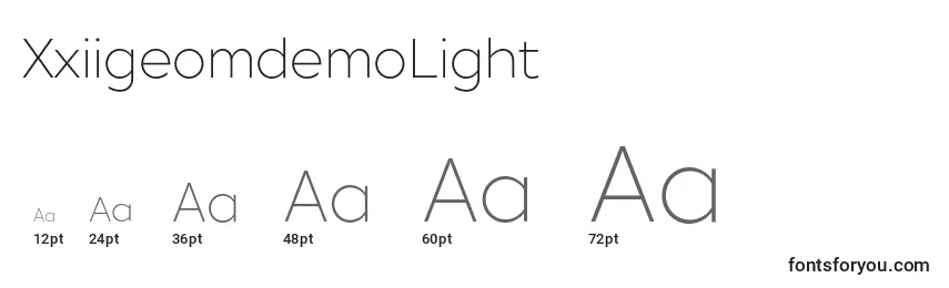 XxiigeomdemoLight Font Sizes