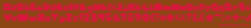 StoneskipMedium Font – Red Fonts on Brown Background
