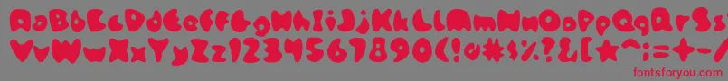 フォントStoneskipMedium – 赤い文字の灰色の背景