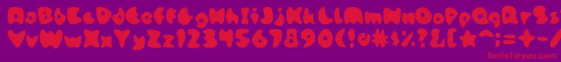 StoneskipMedium Font – Red Fonts on Purple Background